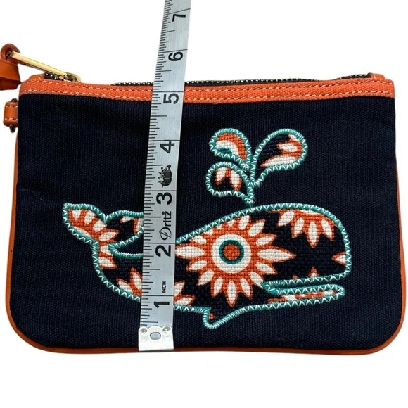 🧜🏻‍♀️Spartina 449 TYBEE Linen Whale Zip Case Bag - Picture 8 of 8